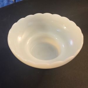 Vintage E.O. Brody white milk glass pedestal bowl